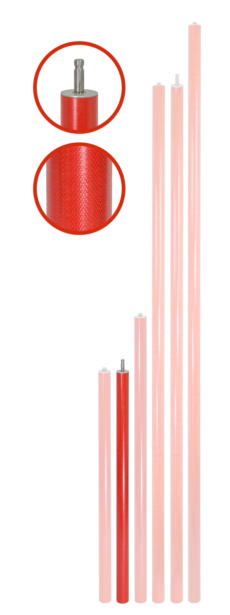 Verlängerung V 0.8 W, für Kanalmessstab, L=0,8m