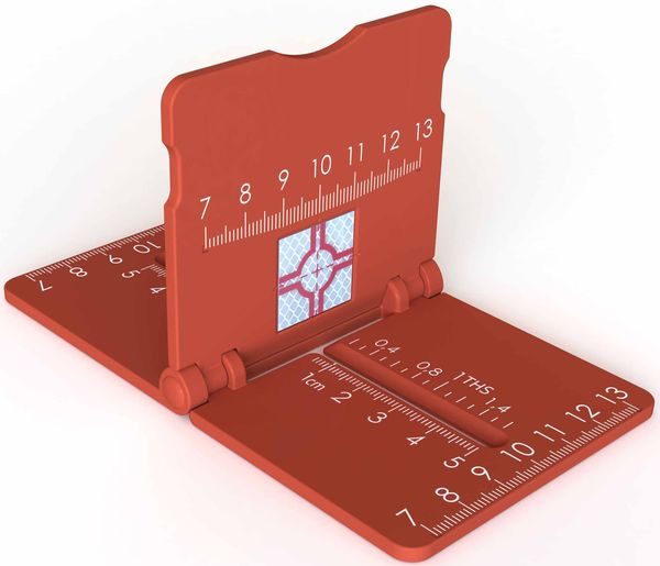 Absteckhilfe mit Reflexzielmarke, klappbar, Zielhöhe 20mm