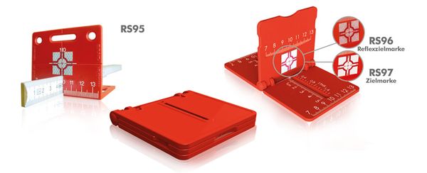 Absteckhilfe mit Reflexzielmarke, klappbar, Zielhöhe 20mm