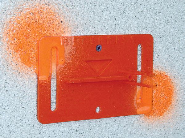 Meterrissmarke, mit Pinsel, rot, neutral, 79x50mm