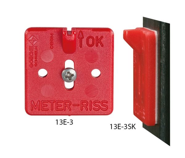 Meterrissmarke mit Nase, Kunststoff, 40x40x4mm