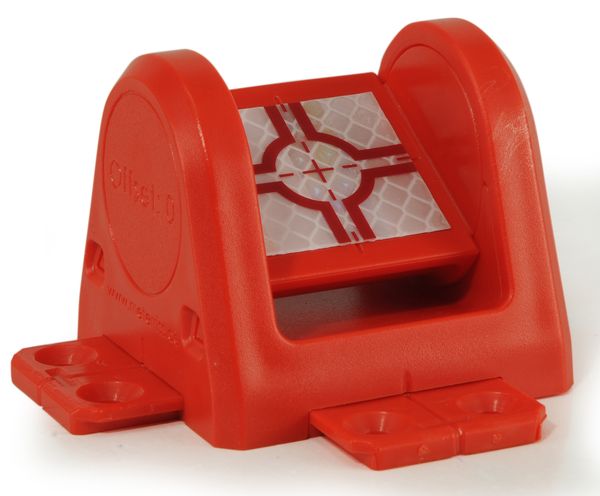 Kunststoff-Gehäuse mit Reflexzielmarke, 180°, rot