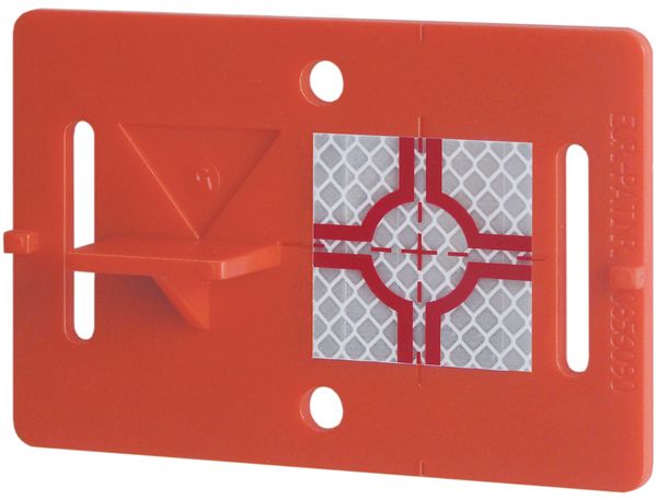 Vermessungsplakette, rot, mit Reflex-Zielmarke, sk