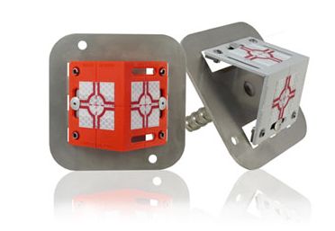 Edelstahl-Adapter mit Winkelvermessungsplakette, grau