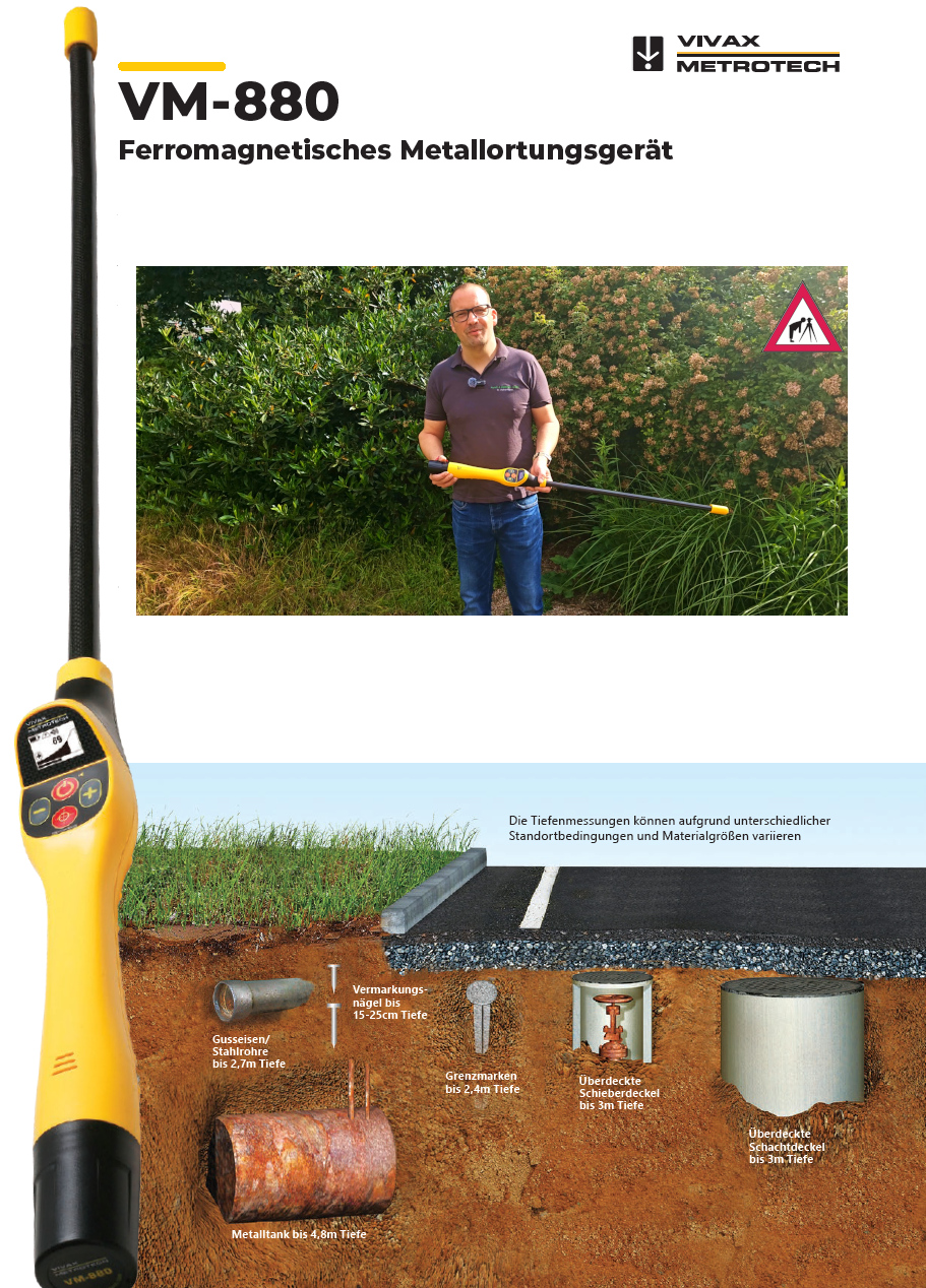 VM-880 Ferromagnetischer Metalldetektor von VIVAX Metrotech