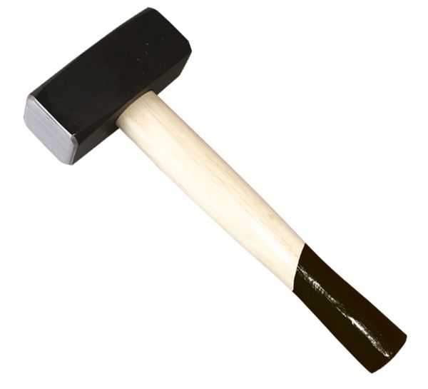 Fäustel 1 kg, Stahl, geschmiedet, mit Eschenstiel