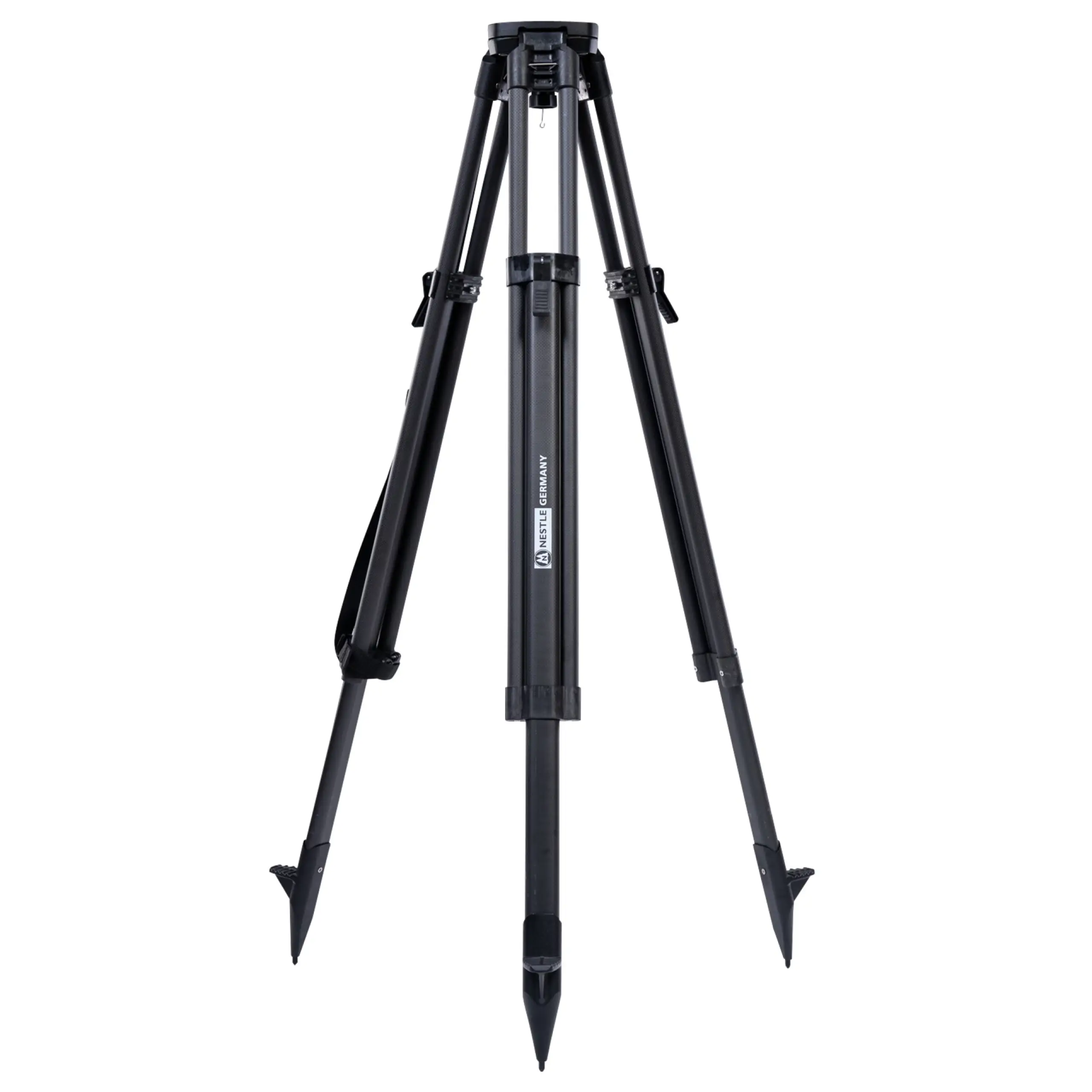 Karbonstativ GEO Delta schwarz, leicht, 93-169cm, Kopf: flach