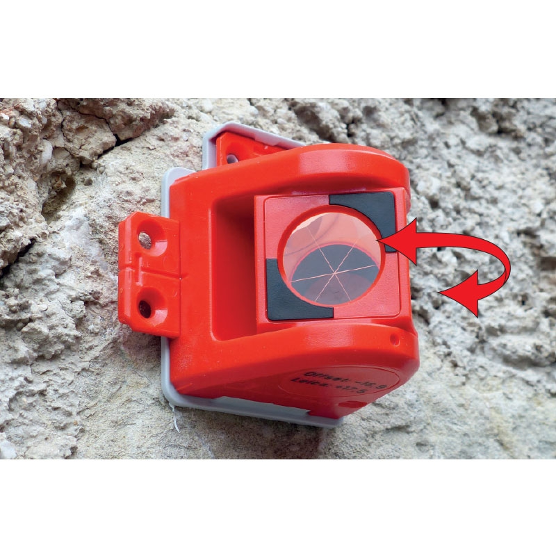 Miniprisma, Ø 25,4mm, silberbeschichtet, rot