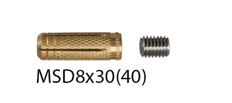 Messingspreizdübel M8x40, lose