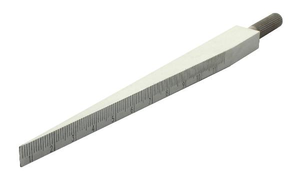 Messkeil Ablesung 0,1mm, verchromter Stahl, 0,5-11mm