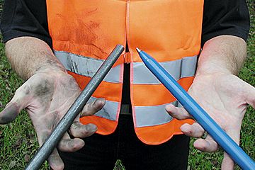 1/2" Vermarkungsrohr, blau, L=10cm