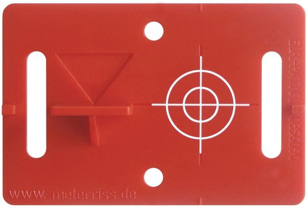Vermessungsplakette mit Fadenkreuz, rot, selbstklebend