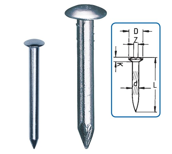 Vermarkungsbolzen mit Flachkopf, L 40mm