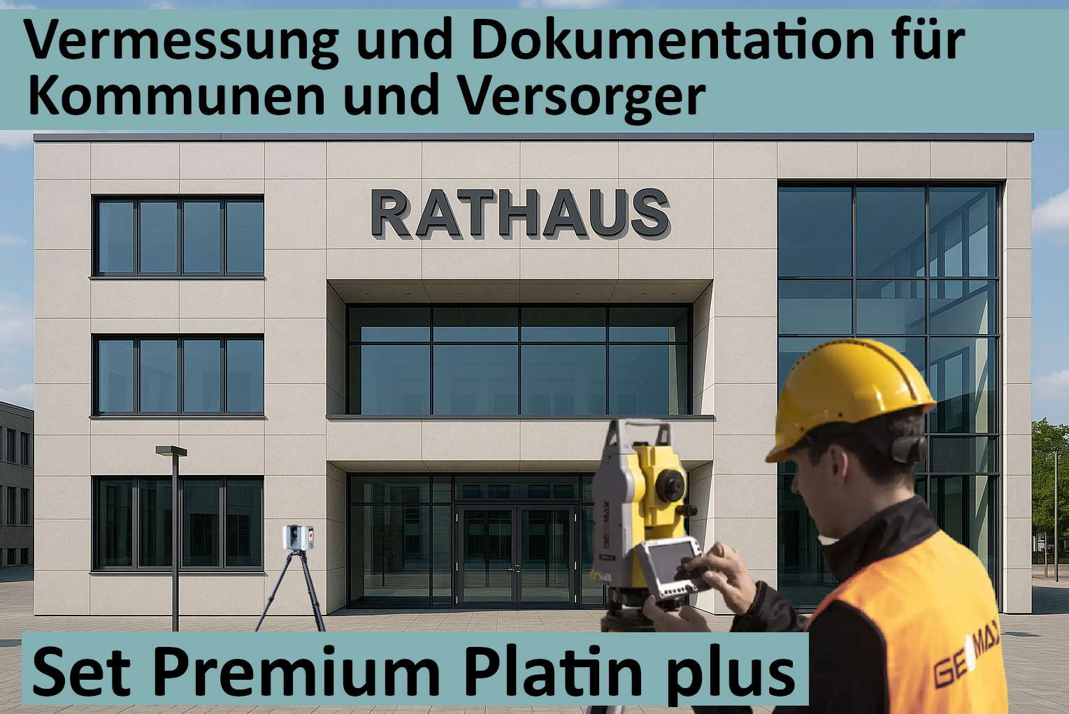 Vermessung und Dokumentation für Kommunen und Versorger - Set Premium PLATIN plus