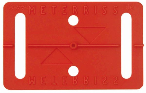 Meterrissmarke, rot, ohne Pinsel, neutral, 79x50mm