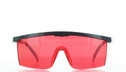 Laserbrille, rot