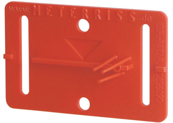 Meterrissmarke mit Pinsel, neutral, sk, rot, 79x50mm