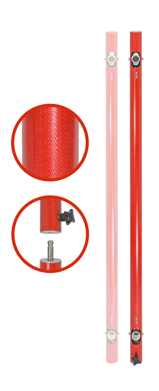 Basis 1.1 (GFK/CFK) mit 2 Prismen, Gesamtlänge 1,20m, K -16,9 mm
